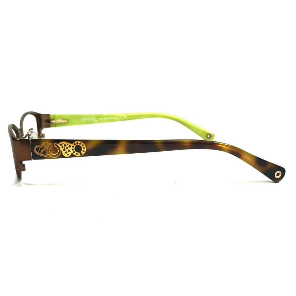 Coach Eyeglasses Frames HC5007 Willow 9046 Satin Brown Green Rectangle 50-16-135